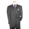 Extrema by Zanetti Charcoal Grey with Black/White Stripes Super 140's Wool Suit